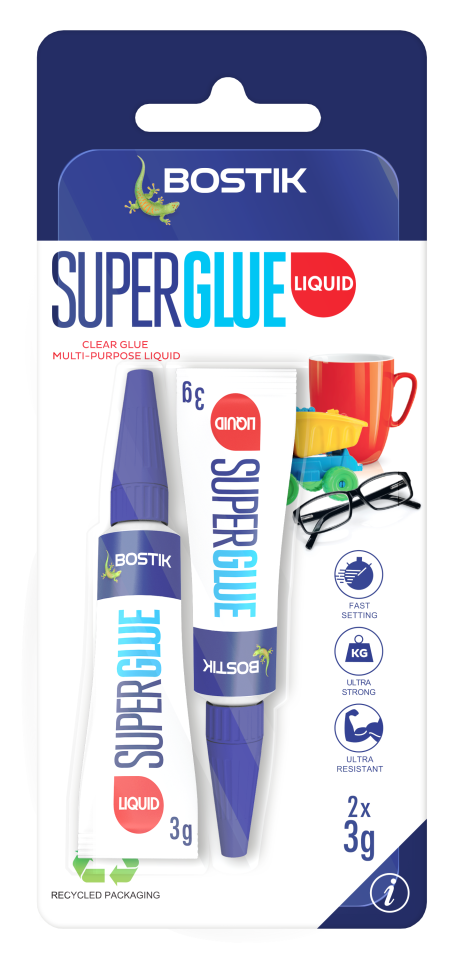 30625118 Bostik Super Glue Liquid 3g 2 Pack